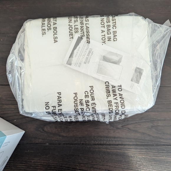 White LED-Lighted Storage Mirror - Picture 2 of 2